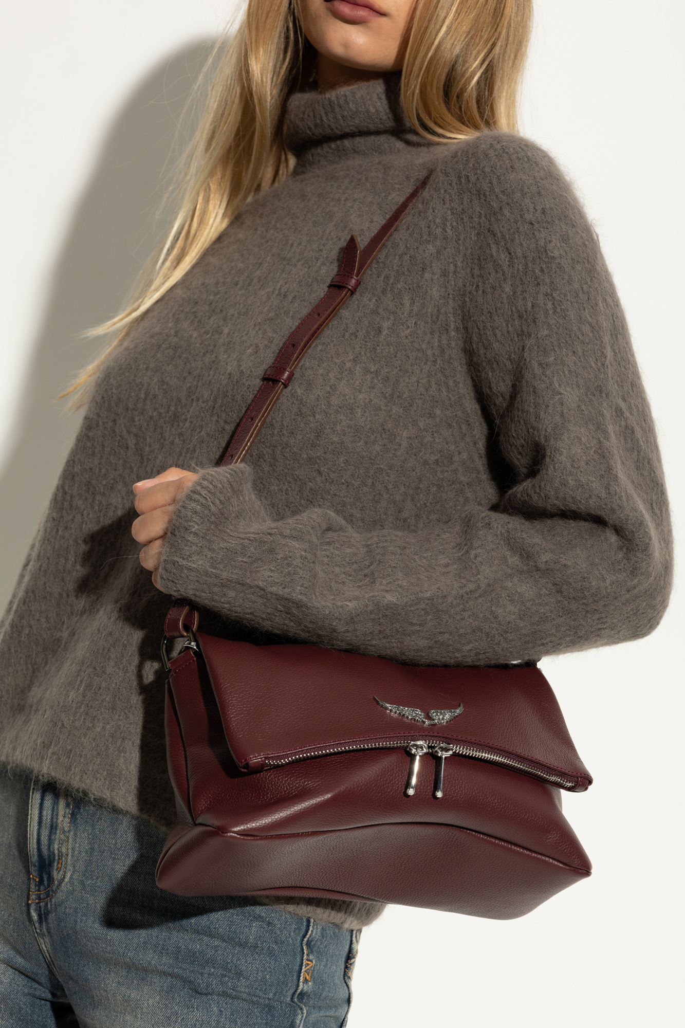 Burgundy Shoulder bag with logo Zadig & Voltaire - Vitkac France